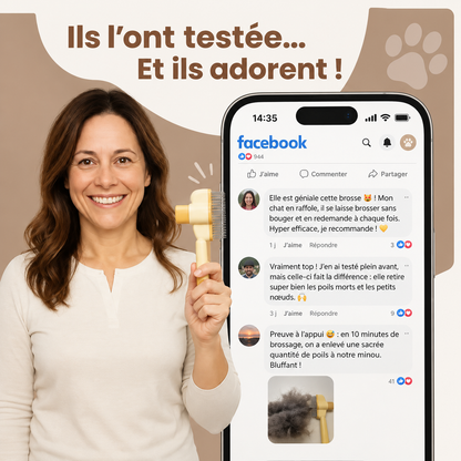 ElyBrush™ – Brosse anti-poils morts pour chat