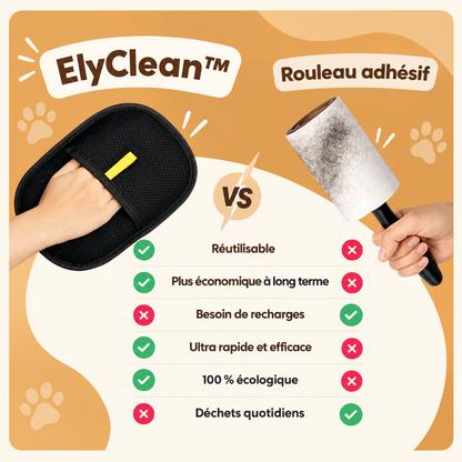 ElyClean™ – Gant attrape-poils réutilisable