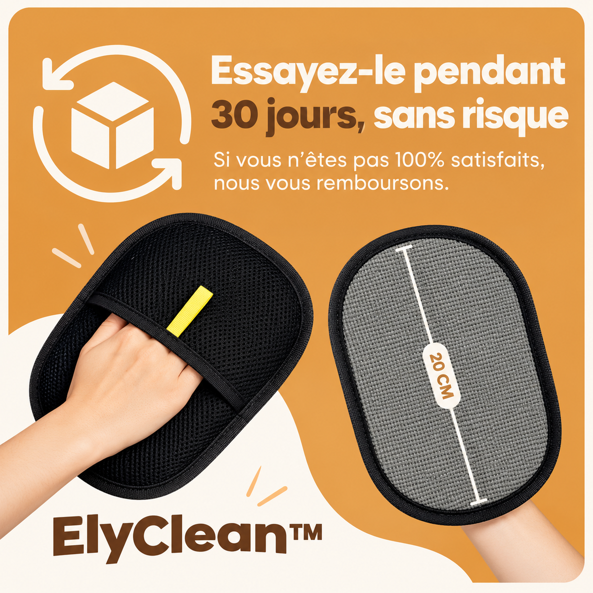 ElyClean™ – Gant attrape-poils réutilisable