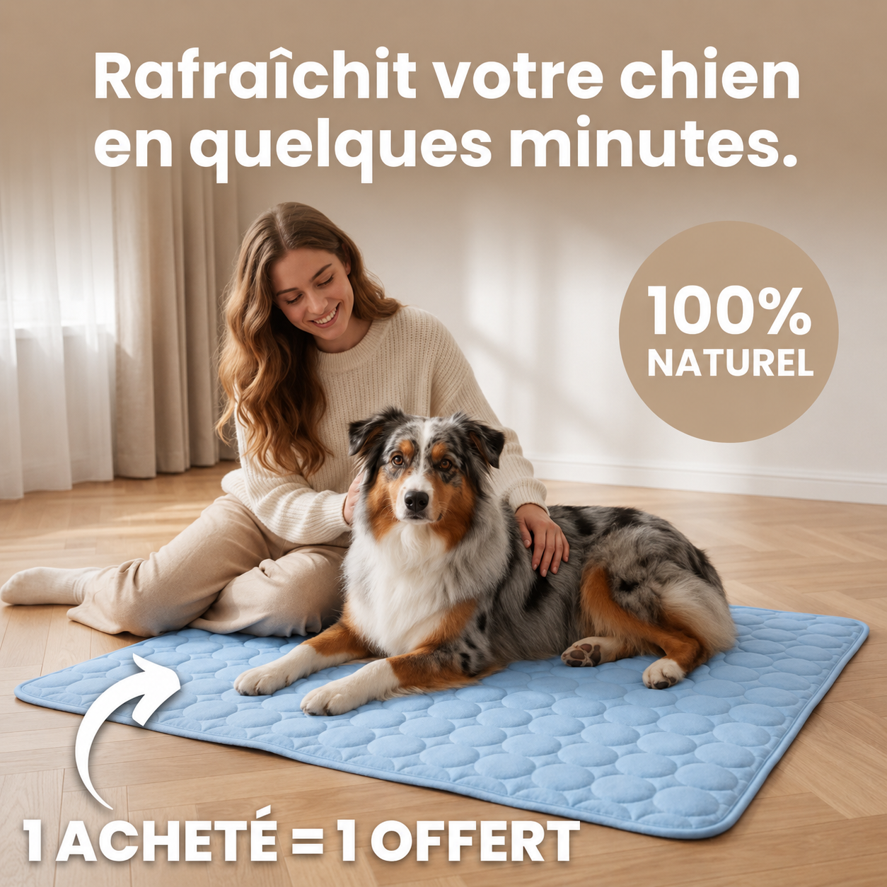 Elyvenza™ FrostPaw™ – Tapis rafraîchissant pour chien